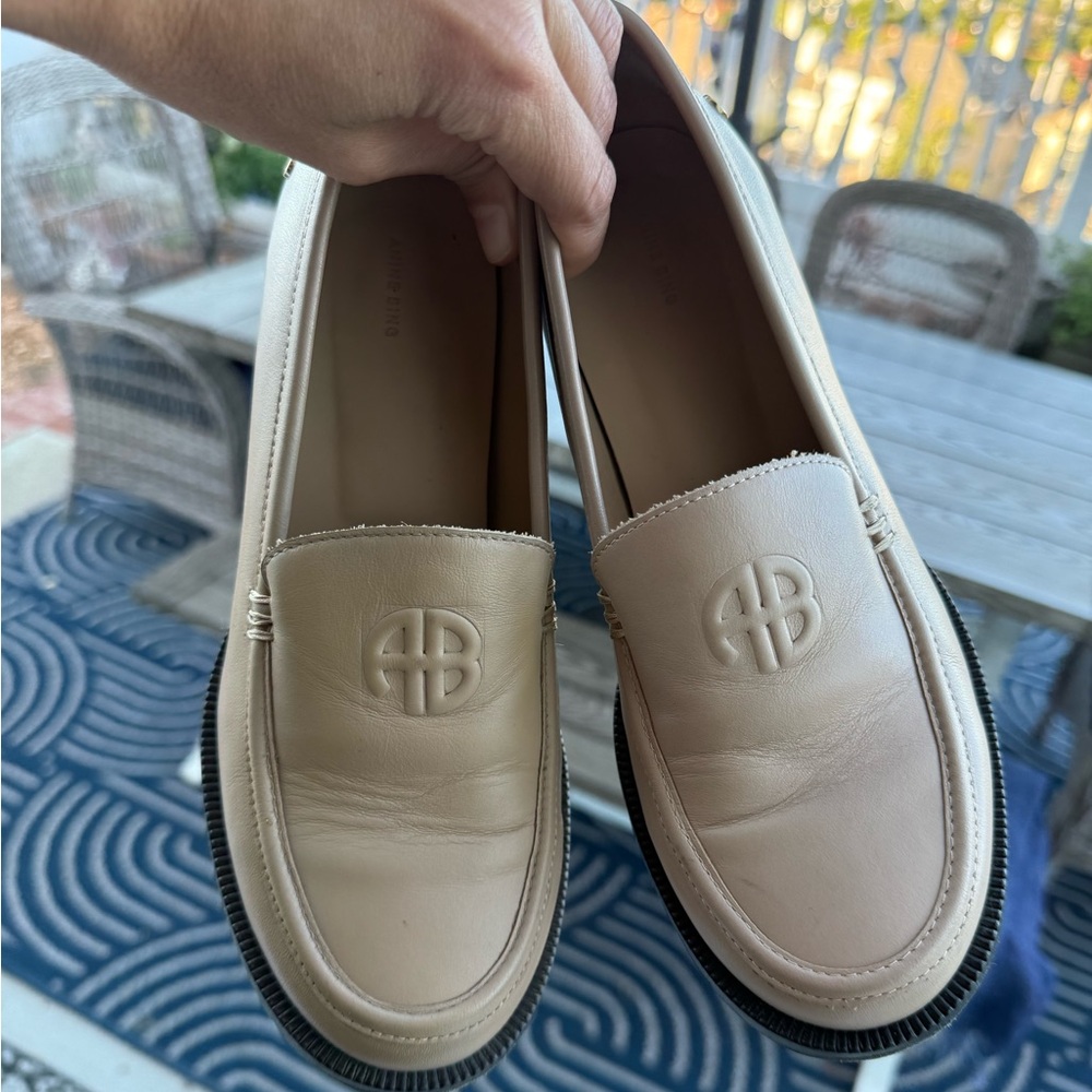 Anine Bing Beige Loafers